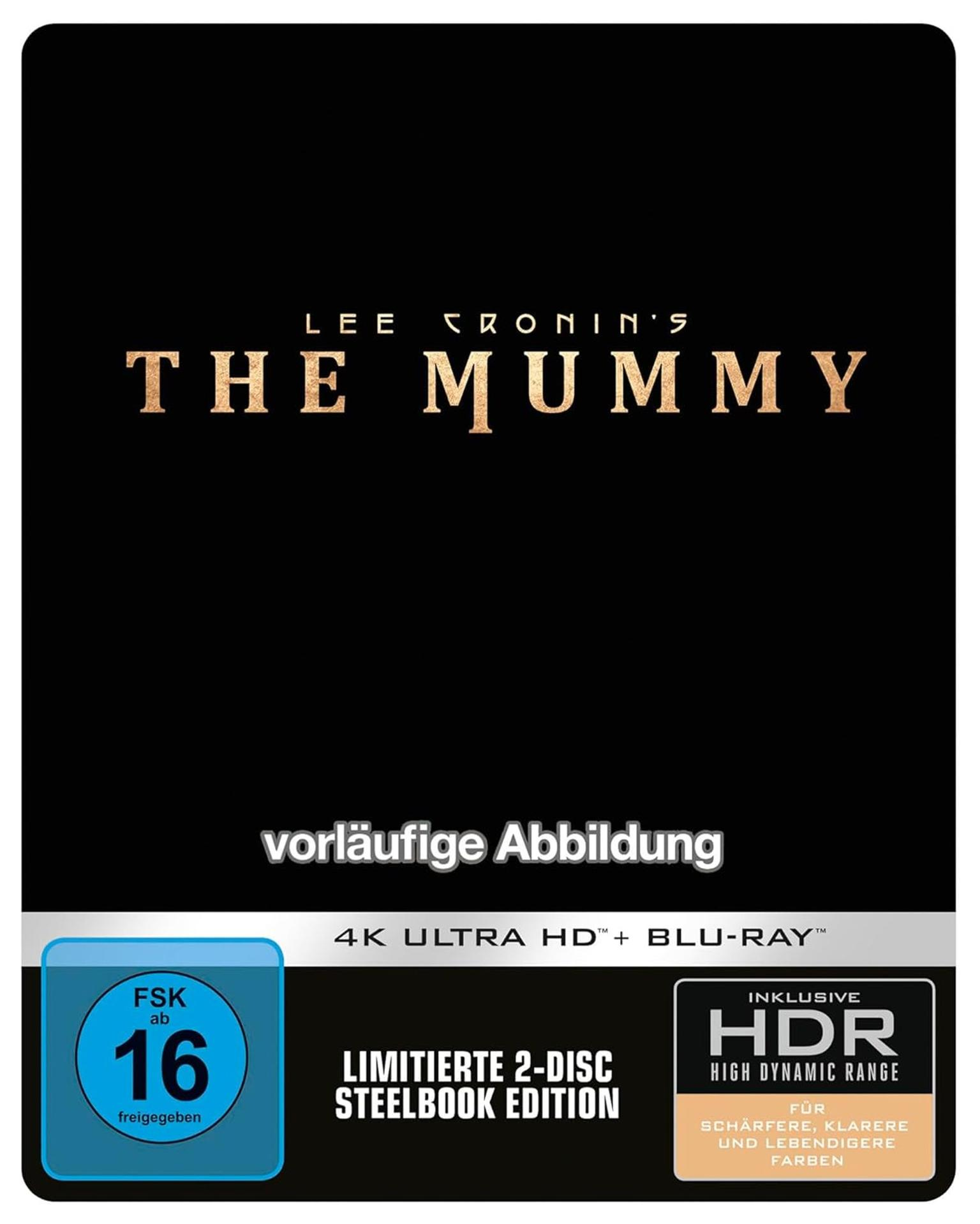 Cover von 'The Mummy' 4K Ultra HD Blu-ray Steelbook, FSK 16.