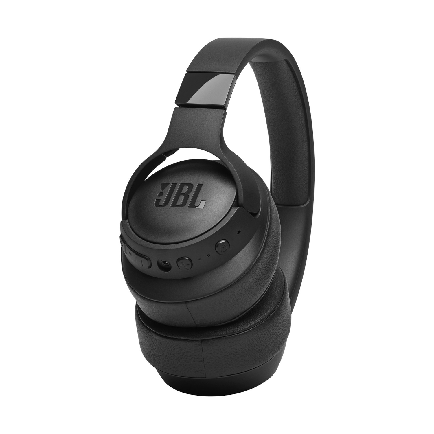 Cuffie JBL nere con padiglioni imbottiti e archetto regolabile.