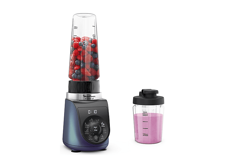 FRULLATORE MOULINEX Frullatore Blend Up LM19H4, Potenza 1000 W, Caraffa da 0.7 l, Tritan, Lame Powelix, Blu