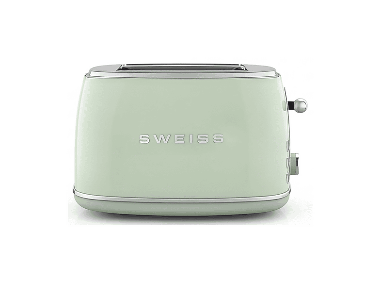 Tostapane SWEISS GRS7, Potenza 850 W, Numero di fessure per tostare 2, Livelli tostatura 6 , Sistema sollevamento, Funzione scongelamento, Raccoglitore briciole, Verde