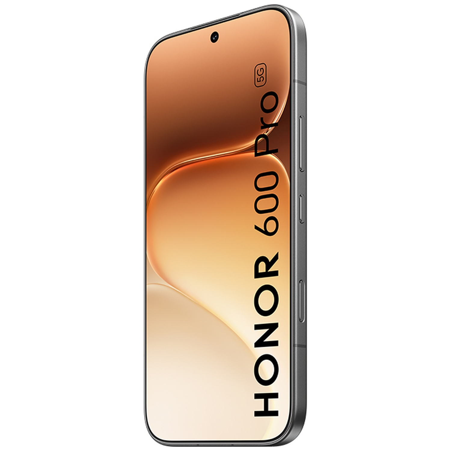 A silver-framed HONOR 60 Pro 5G smartphone displaying a bronze gradient.