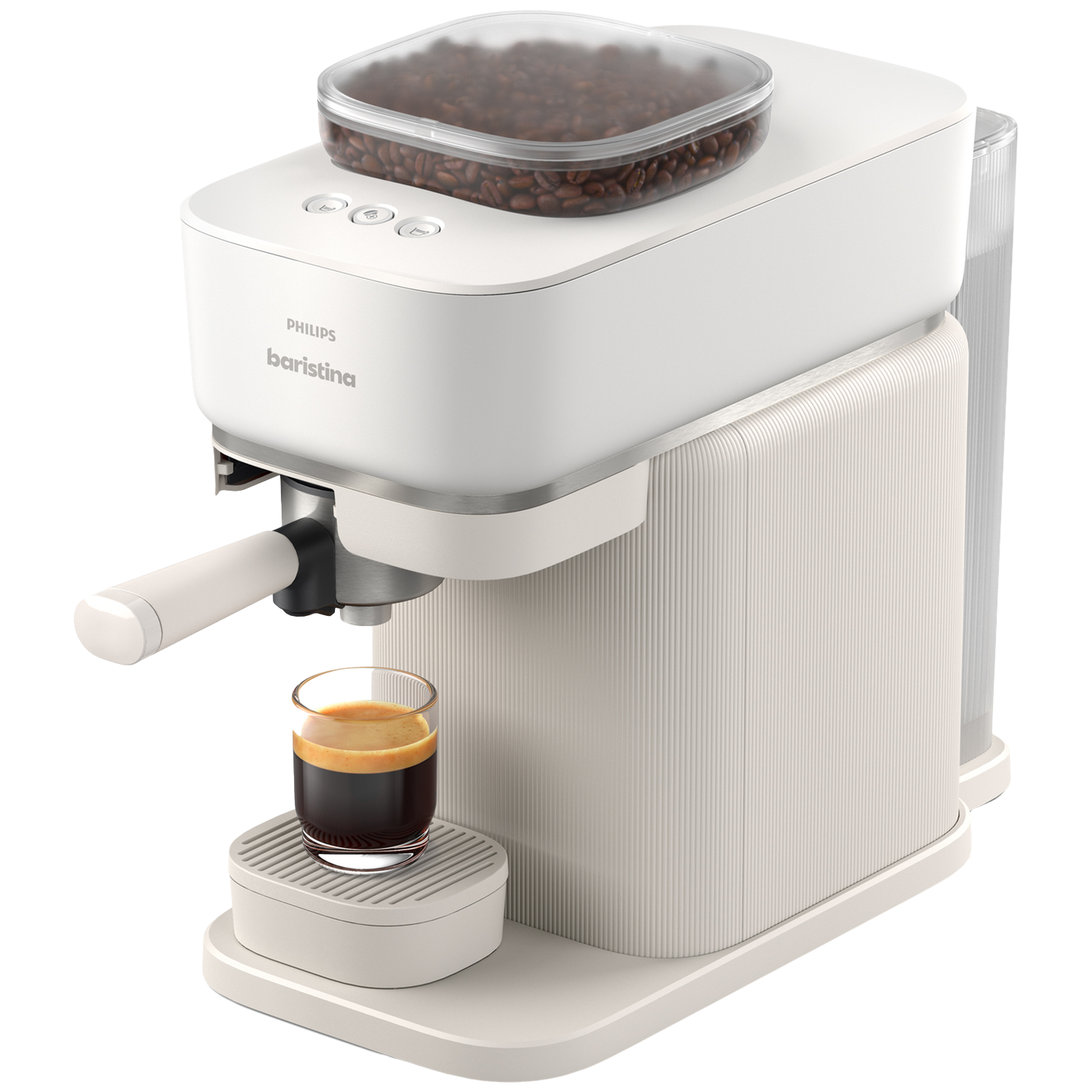Philips Baristina - Bar305/00 Semi-automatische Espressomachine Pistonmachine Koffiemachine Met Bonen Wit