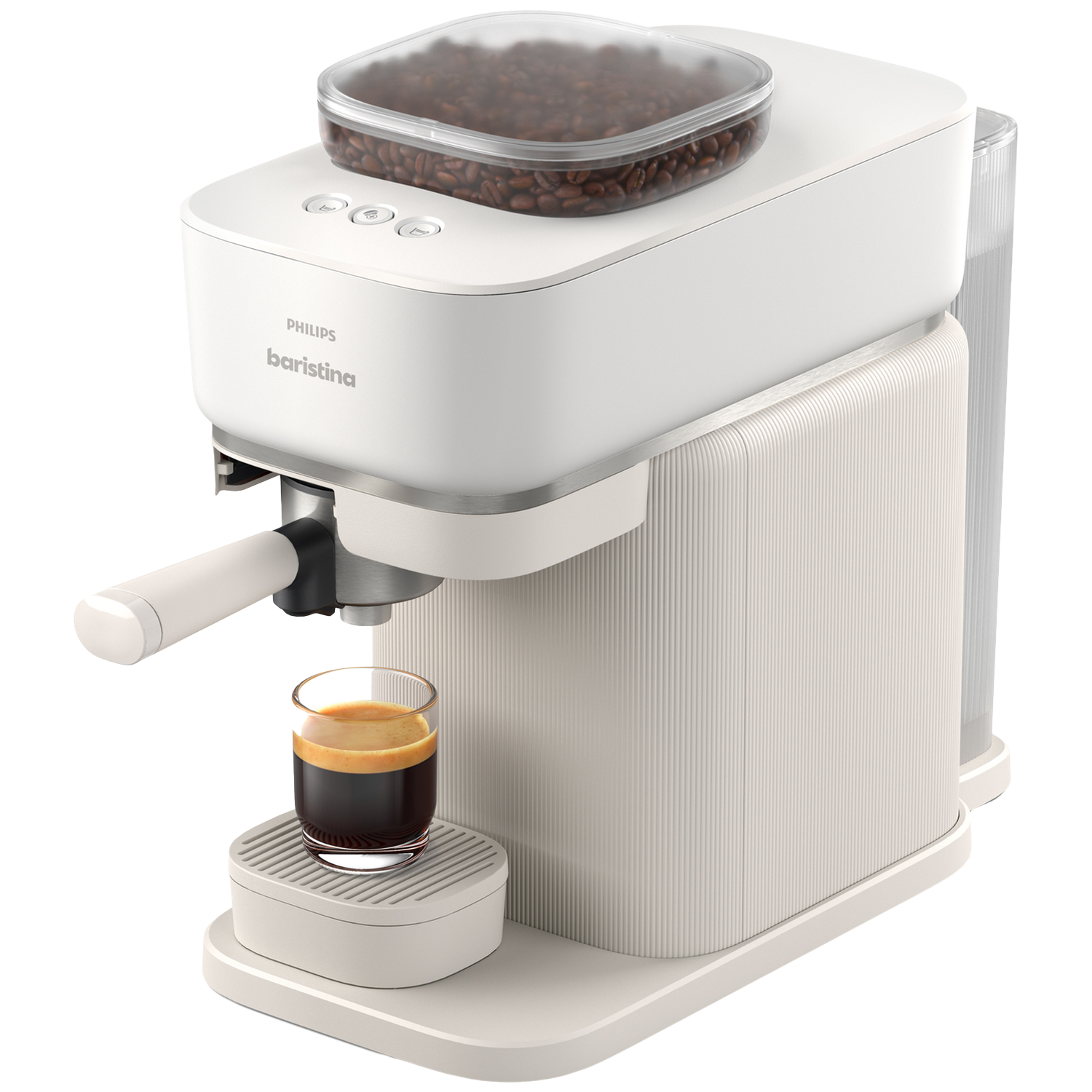 Philips Baristina - Bar305/00 Semi-automatische Espressomachine Pistonmachine Koffiemachine Met Bonen Wit