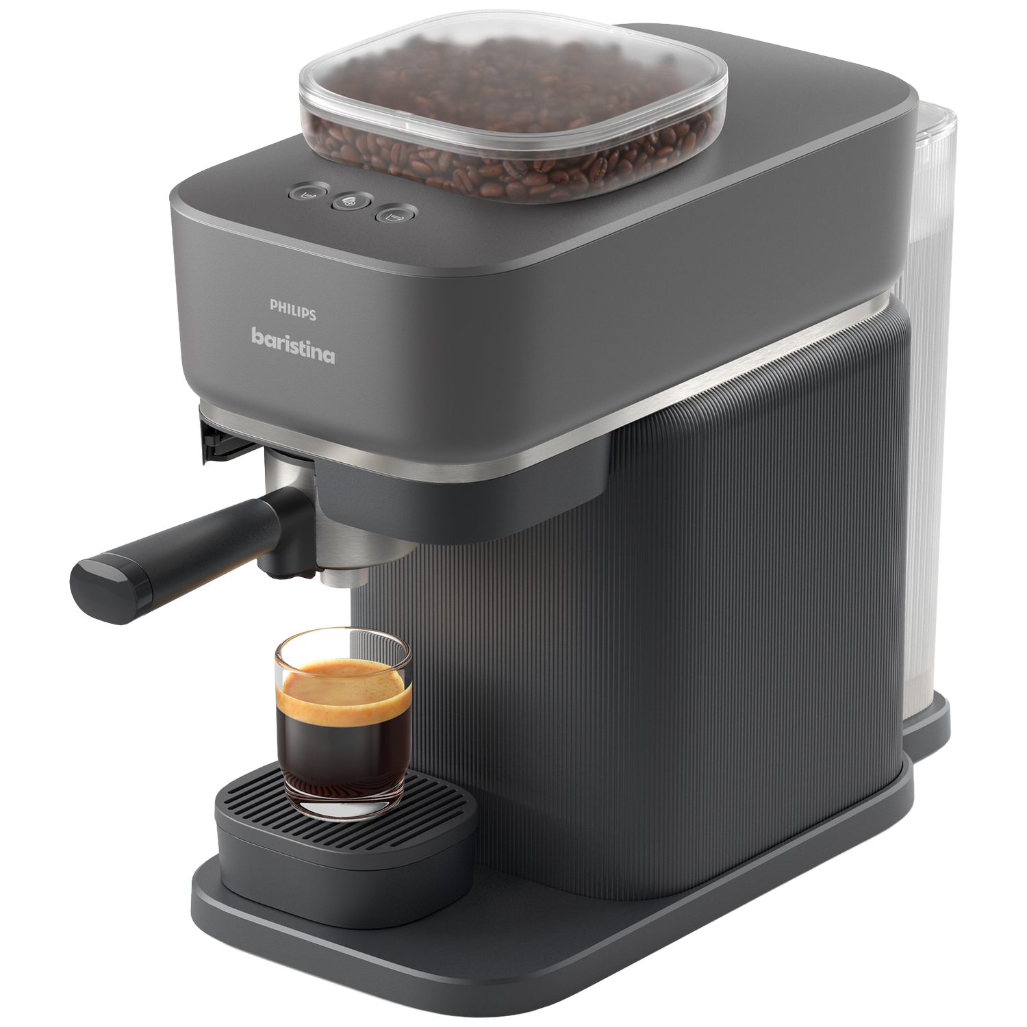 PHILIPS  Baristina - BAR305/60 - Semi-Automatische Espressomachine, Pistonmachine - Koffiemachine met Bonen - Zwart