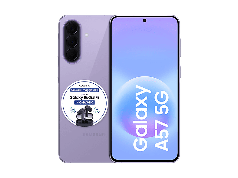 SAMSUNG Galaxy A57 5G 128GB, 128 GB, Awesome Lilac