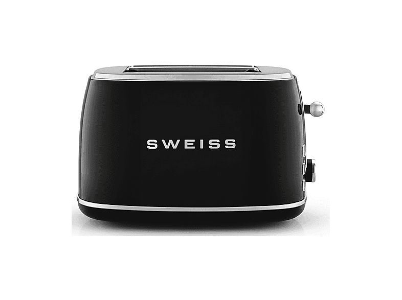 Tostapane SWEISS GRS9, Potenza 850 W, Numero di fessure per tostare 2, Livelli tostatura 6 , Sistema sollevamento, Funzione scongelamento, Raccoglitore briciole, Nero