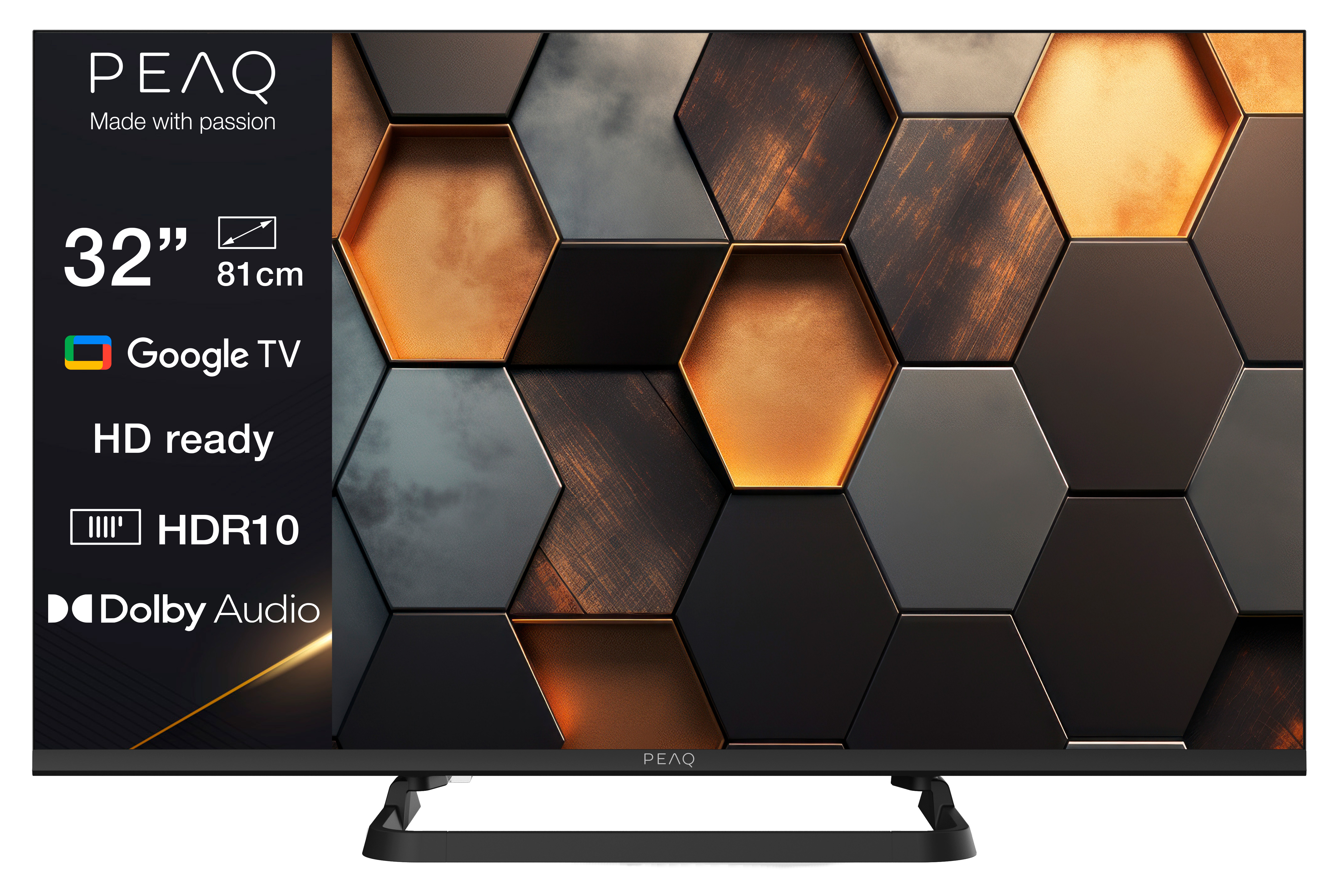 Telewizor HD Ready 32 cale z Google TV i Dolby Audio.