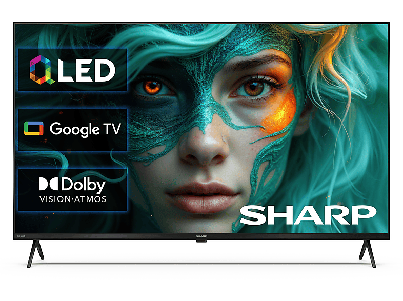 Telewizor QLED SHARP 43HP5465E 43" 4K Google TV Dolby Vision Czarny