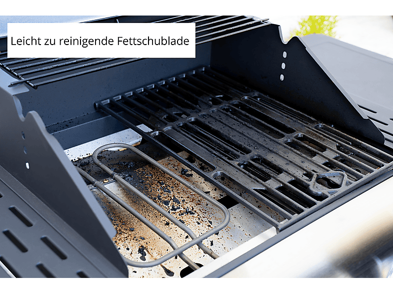 Unold 58595 Barbecue Elektrogriller, Schwarz, Edelstahl (2600 Watt) — Foto 5 von 5