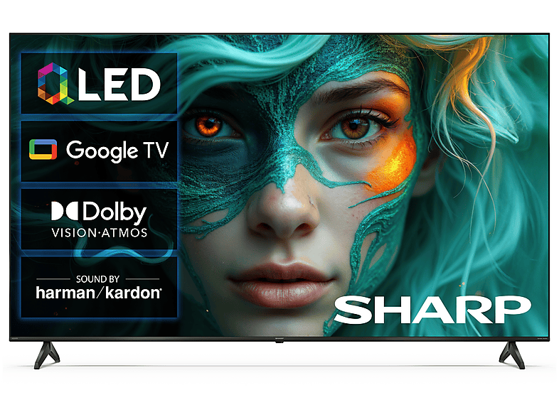 Telewizor QLED SHARP 85HP5465E 85" 4K Google TV Dolby Vision Czarny