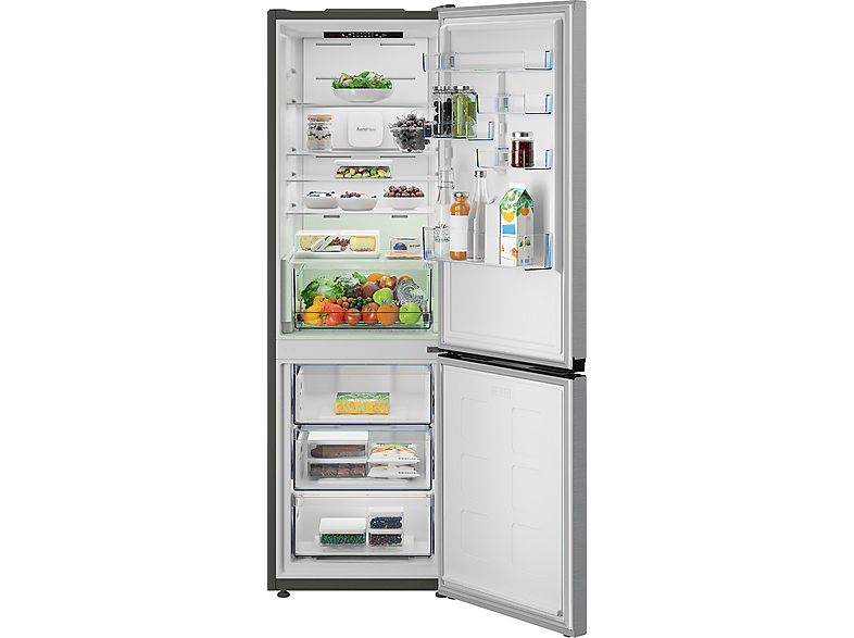 Beko B5RCNA376HXB Kühl- und Gefrierkombination (C, 370 l, 1865 mm hoch, freistehend, No Frost (verminderte Eisbildung), Edelstahl Look) — Foto 3 von 5