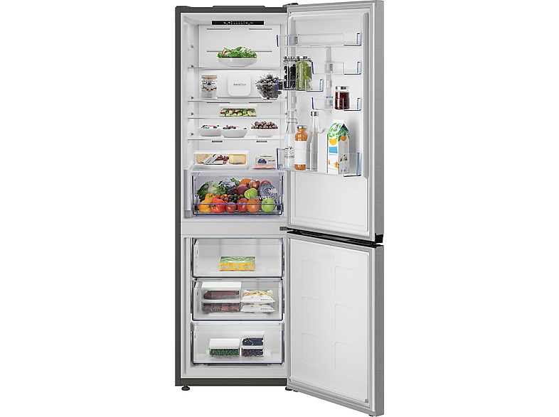 Beko B5RCNA376HXB Kühl- und Gefrierkombination (C, 370 l, 1865 mm hoch, freistehend, No Frost (verminderte Eisbildung), Edelstahl Look) — Foto 4 von 5