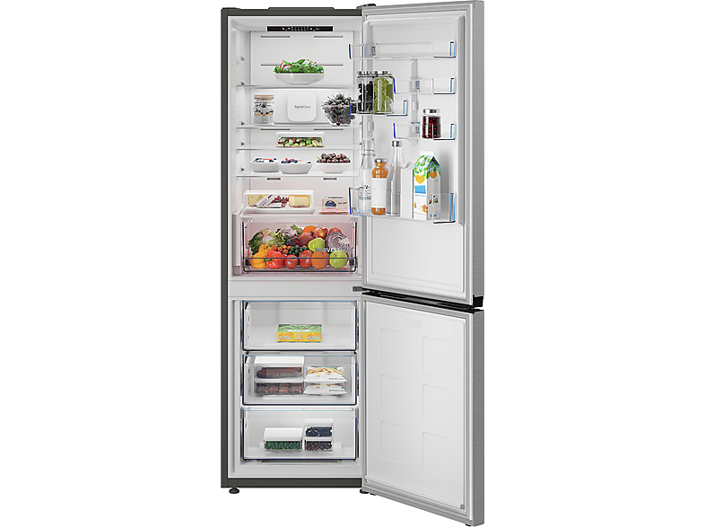 Beko B5RCNA376HXB Kühl- und Gefrierkombination (C, 370 l, 1865 mm hoch, freistehend, No Frost (verminderte Eisbildung), Edelstahl Look) — Foto 2 von 5