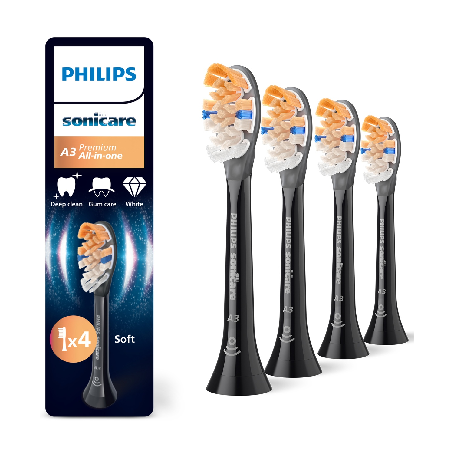 Confezione da 4 testine morbide Philips Sonicare A3.