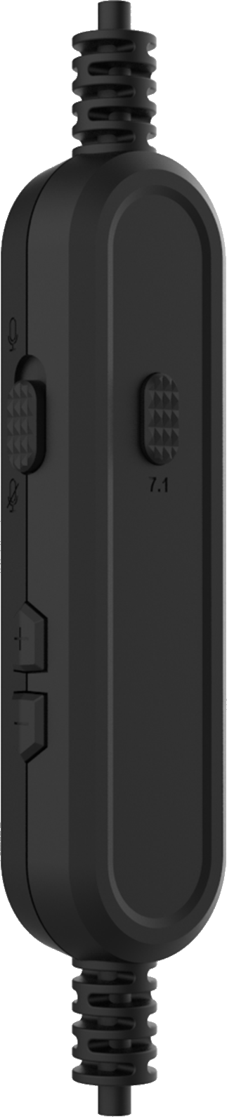Controller in linea nero con pulsanti volume, muto microfono e pulsante 7.1.