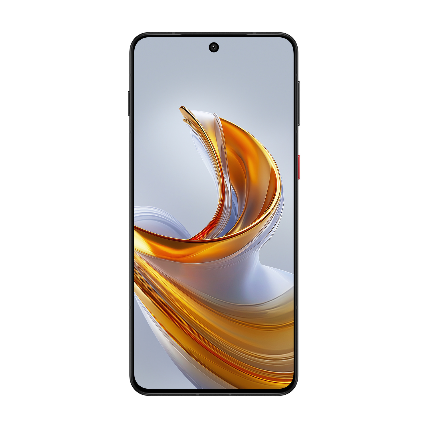Uno smartphone elegante con uno sfondo colorato e fluido.