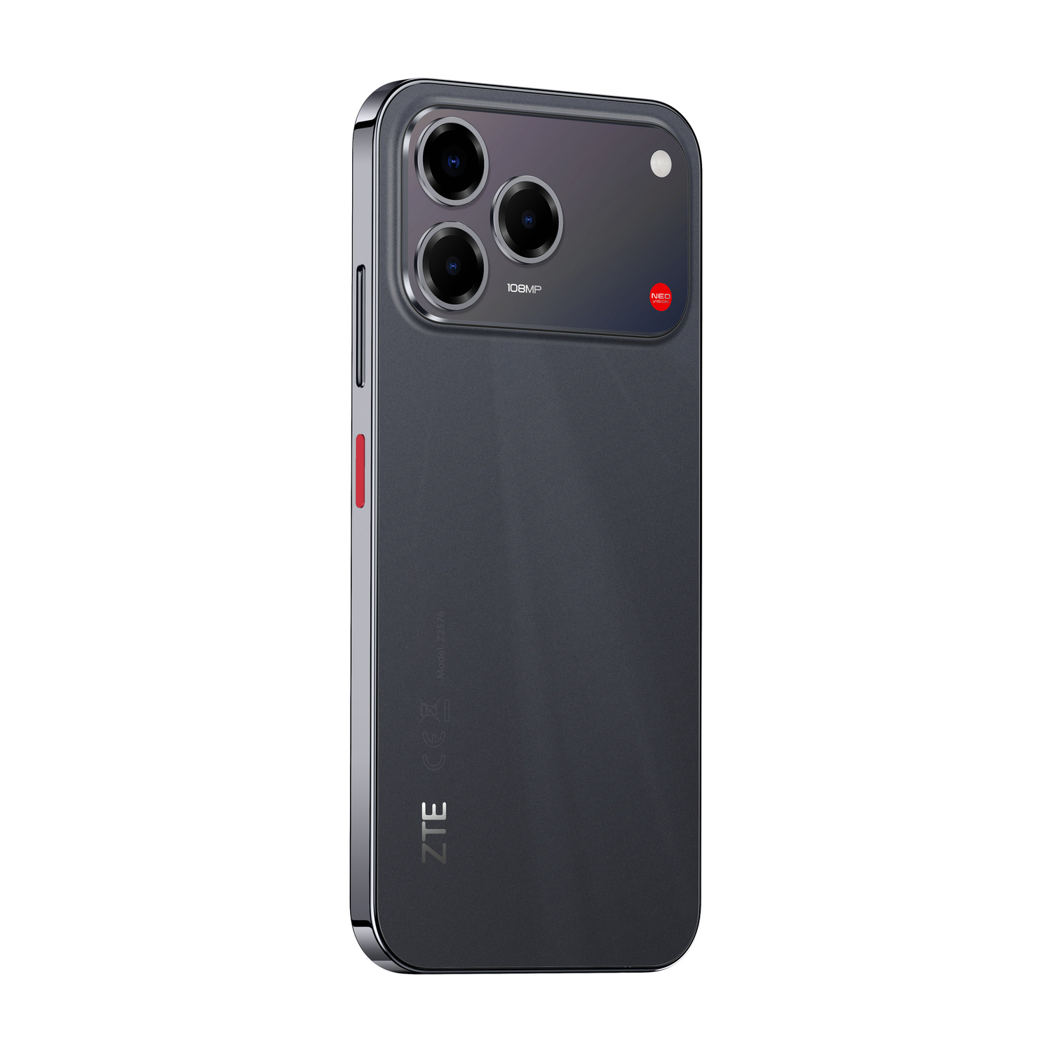Smartphone scuro con tre fotocamere, logo Leica e scritta 108MP.