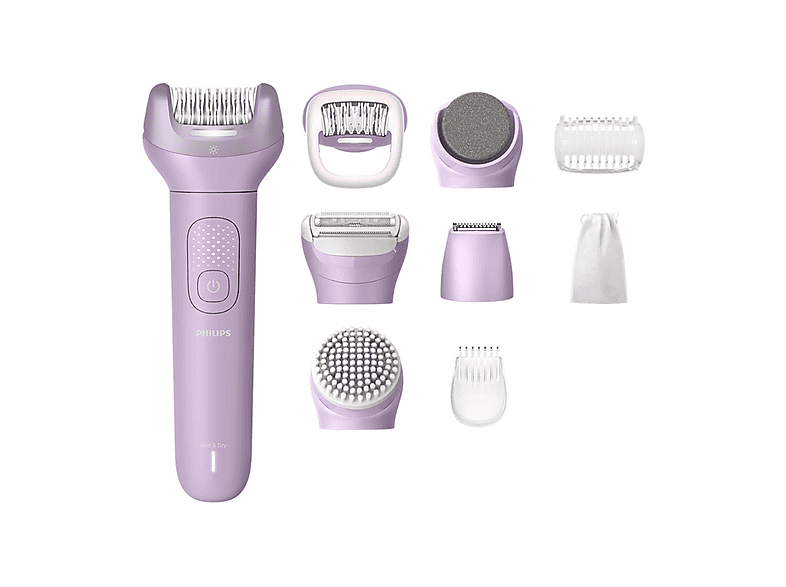 EPILATORE PHILIPS BRE728/00, 2 x velocità, Autonomia di 60 min, Accumulatore, Ricarica in 180 min Purple