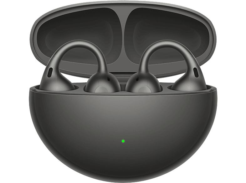 Auriculares conducción de aire - OPPO Enco Clip 2, Autonomía 9.5 h + 40h, Ajuste EarHug, Gris pizarra