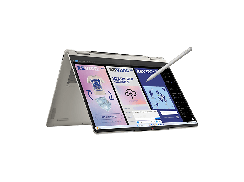 Convertible 2 en 1 – Lenovo Yoga 7 2in1 14ILL10 Copilot+ PC, 14″ OLED, Intel® Core™ Ultra 5 226V, 40 TOPS, 16GB RAM, 512GB, W11H, Lápiz, Sin cargador