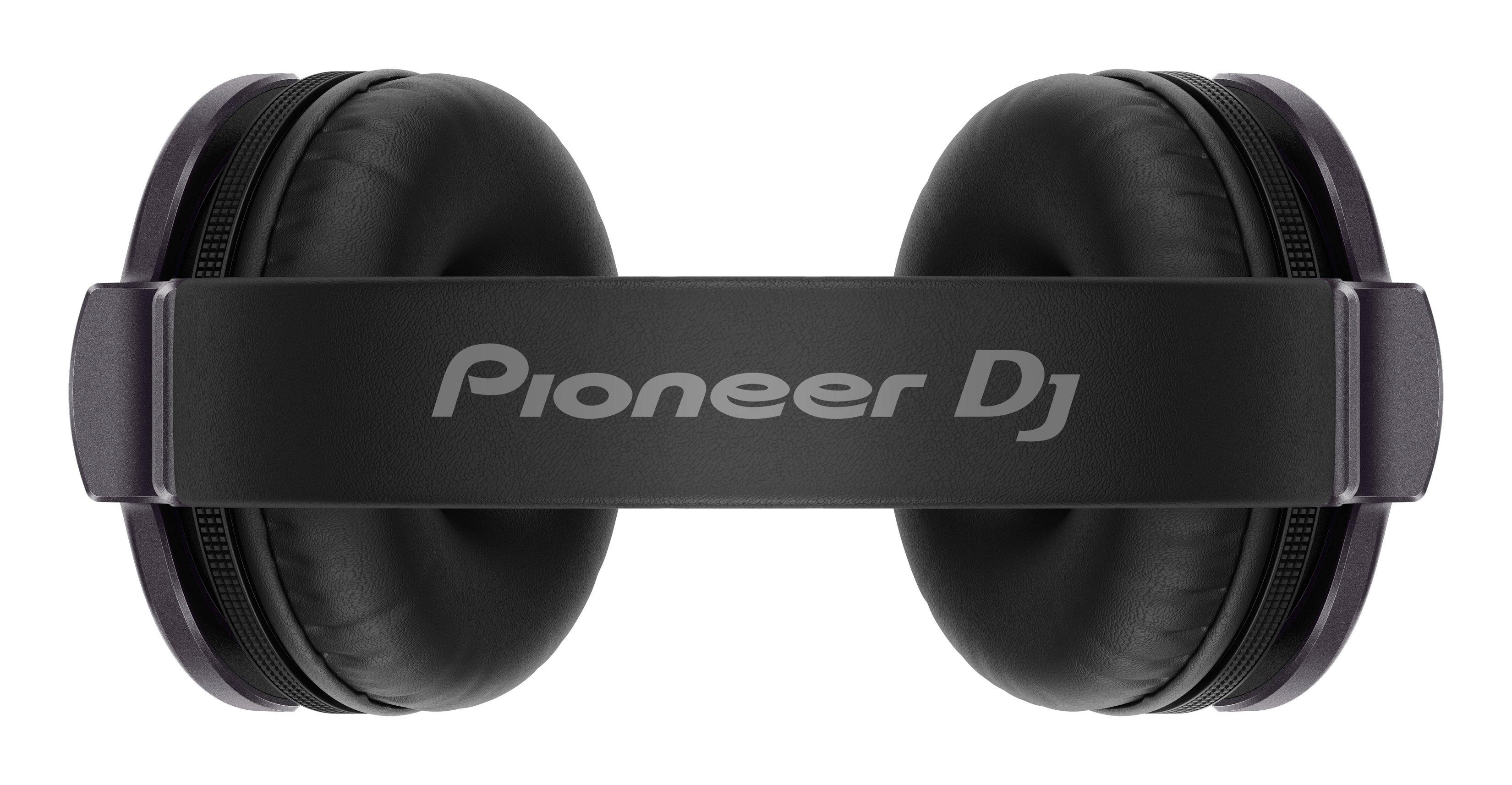 Fekete "Pioneer Dj" feliratú fejhallgató fekete háttérrel.