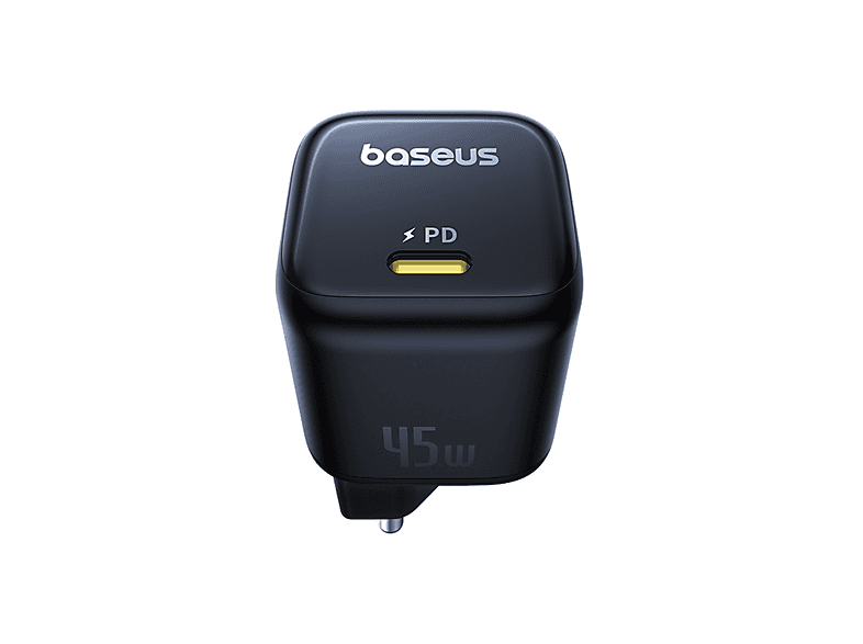 Cargador de pared - Baseus PicoGo GaN, Carga rápida, Tipo C, 45W, Universal, Negro Cosmico – imagen 2