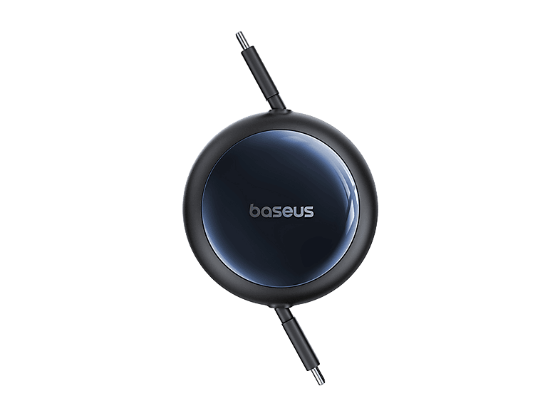 Cable USB - Baseus Nomos, USB-C a USB-C, Universal, 100W, 150 cm, Extensible y retráctil, Carga rápida, Negro cosmic