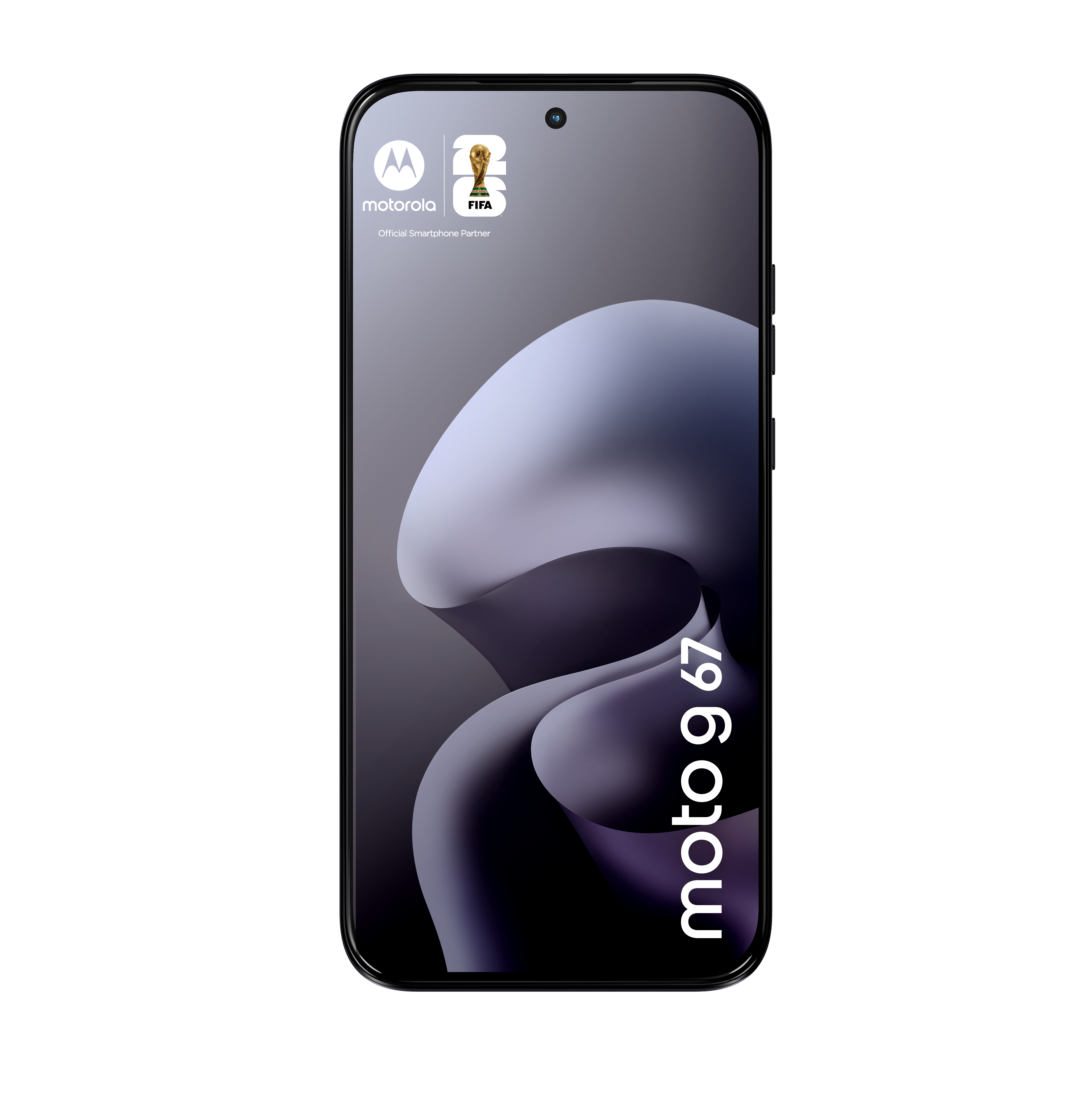 Smartfon Motorola z logo FIFA i napisem moto g 67.