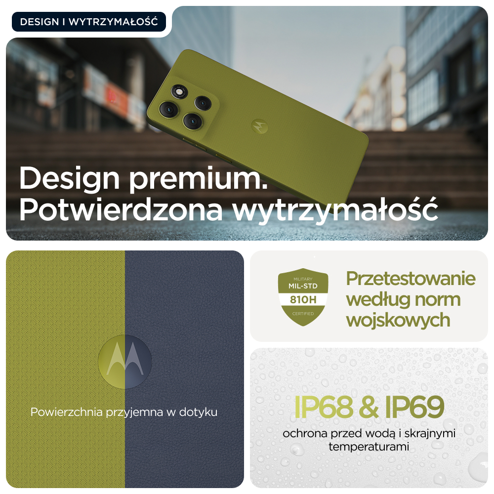 Zielony smartfon z certyfikatem wojskowym i ochroną IP68/IP69.