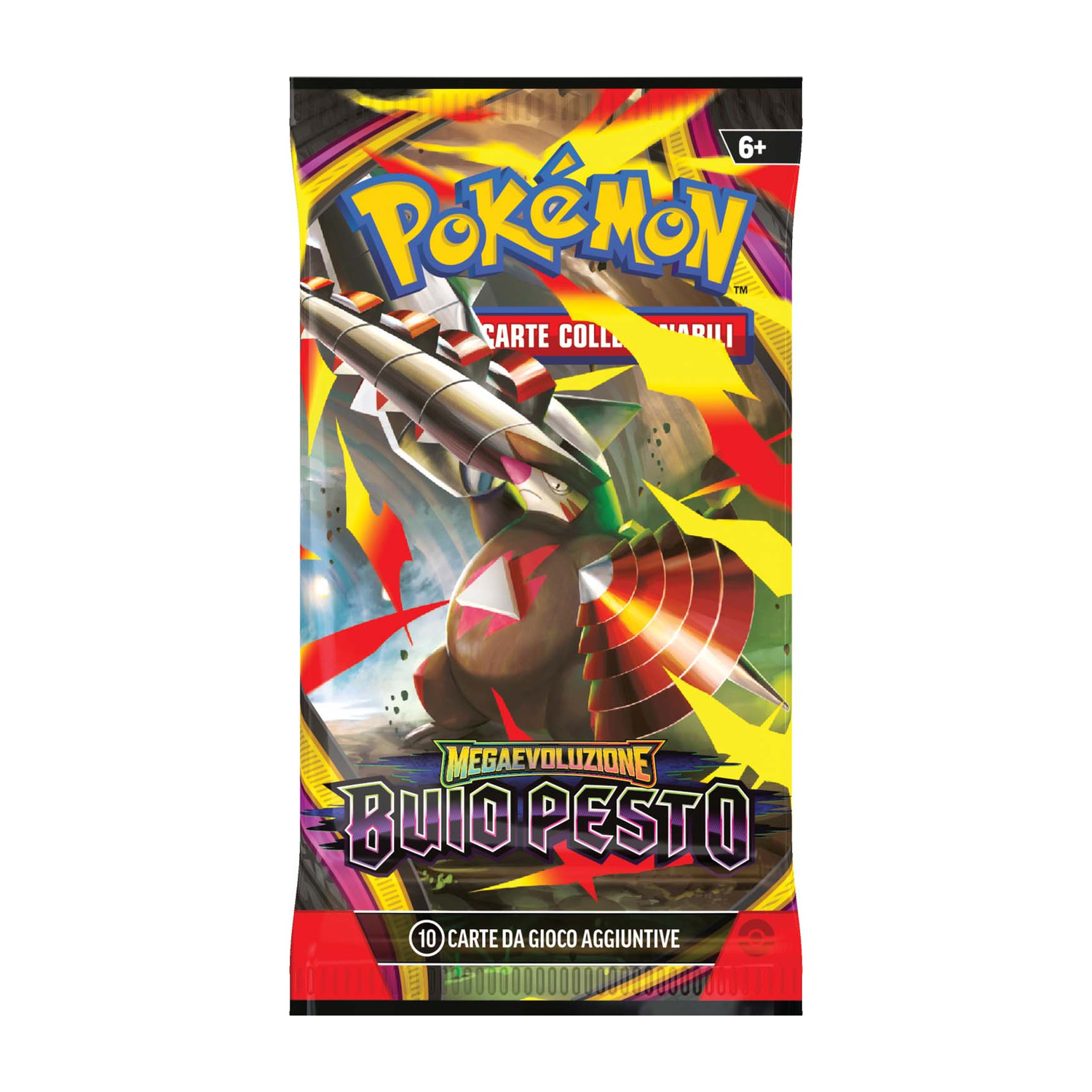 Pacchetto carte Pokémon: Buio Pesto, Mega Evoluzione, 10 carte.