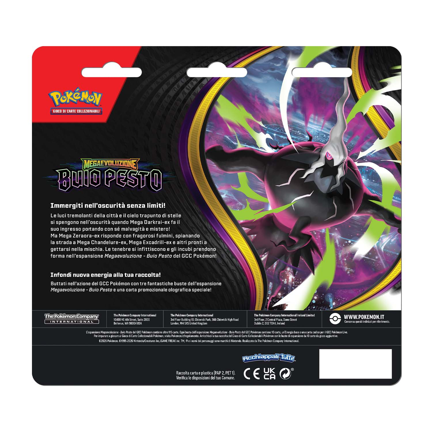 L'espansione GCC Pokémon 'Megaevoluzione - Buio Pesto' presenta Mega Darkrai-ex.