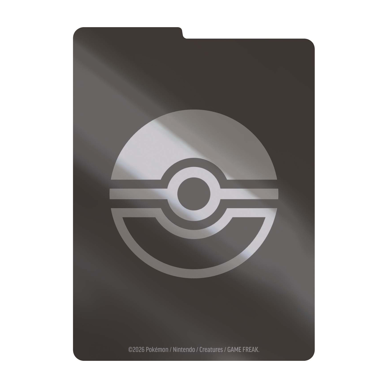 Sfondo grigio con un simbolo stilizzato di Poké Ball al centro.