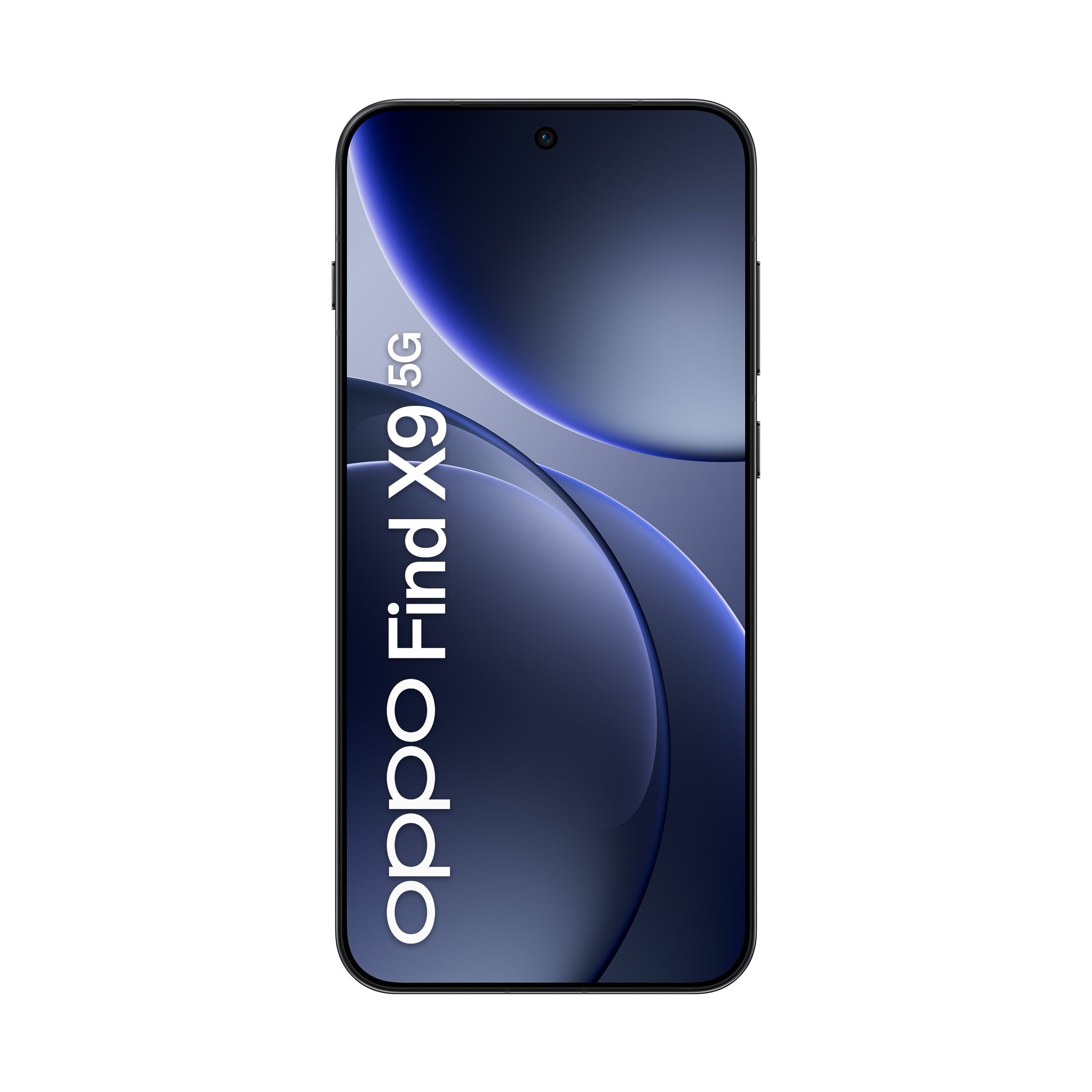 Czarny smartfon z napisem 'oppo Find X9 5G' na ekranie.