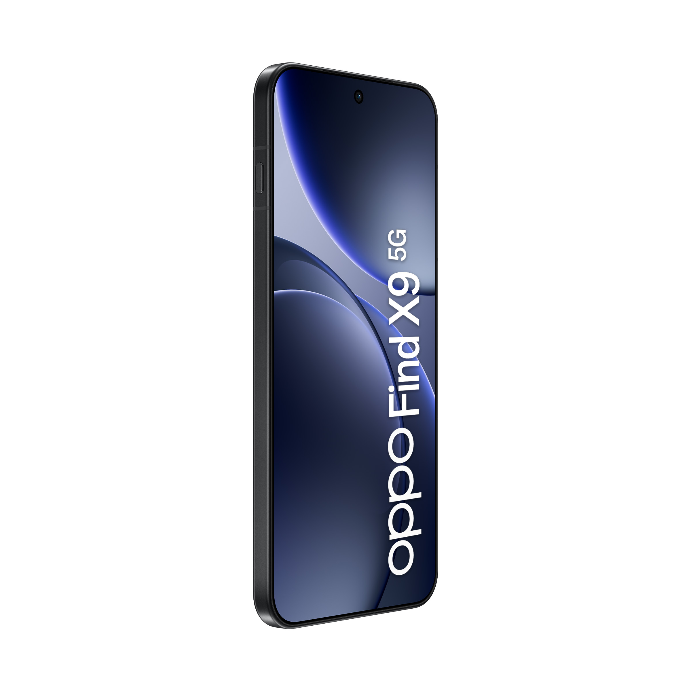 Czarny smartfon z napisem "oppo Find X9 5G" na ekranie.