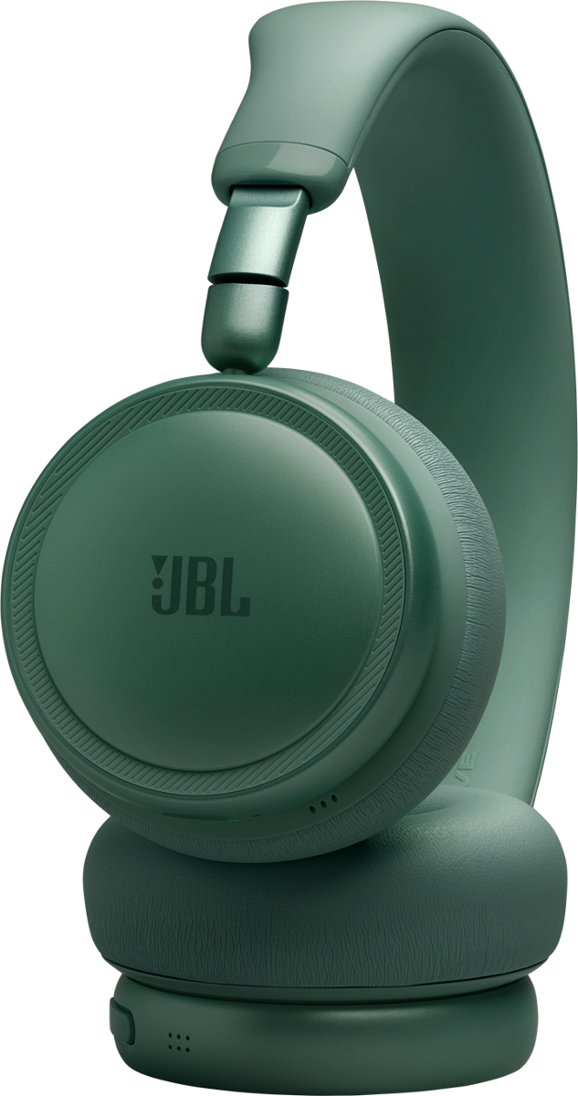 Grüne Kopfhörer mit JBL-Logo und gepolsterten Ohrmuscheln.