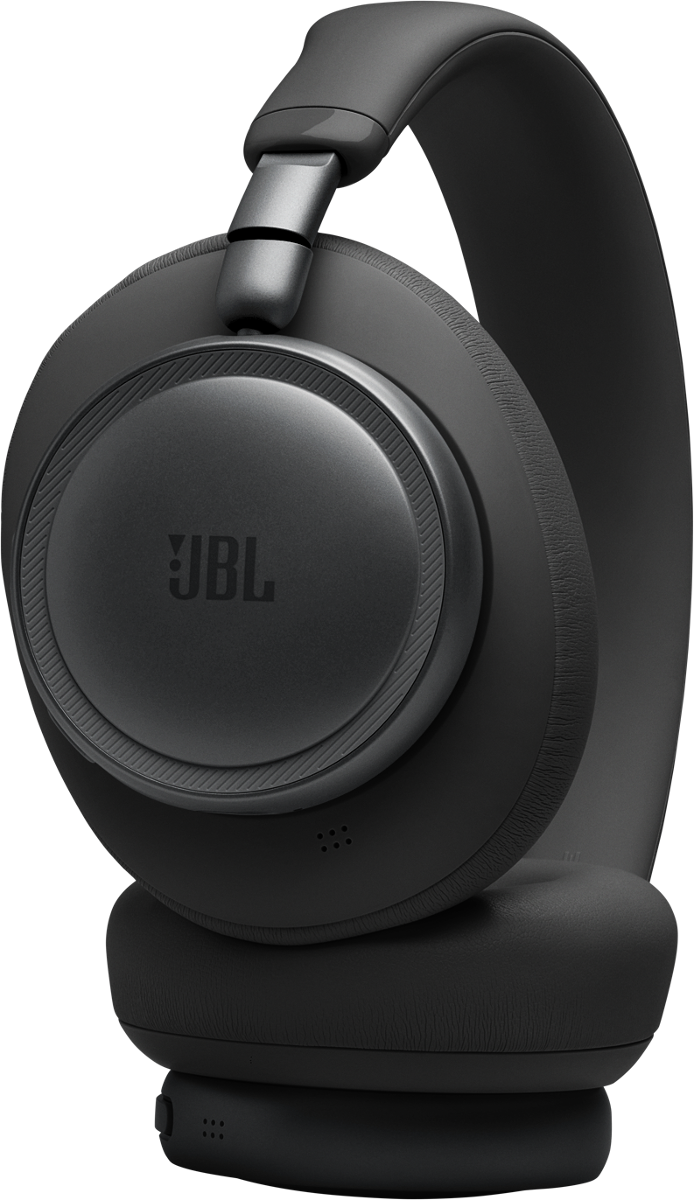 Schwarze JBL-Kopfhörer mit gepolsterten Ohrmuscheln und verstellbarem Bügel.