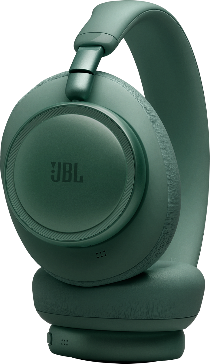 Grüne JBL-Kopfhörer mit gepolsterten Ohrmuscheln und einem verstellbaren Kopfbügel.