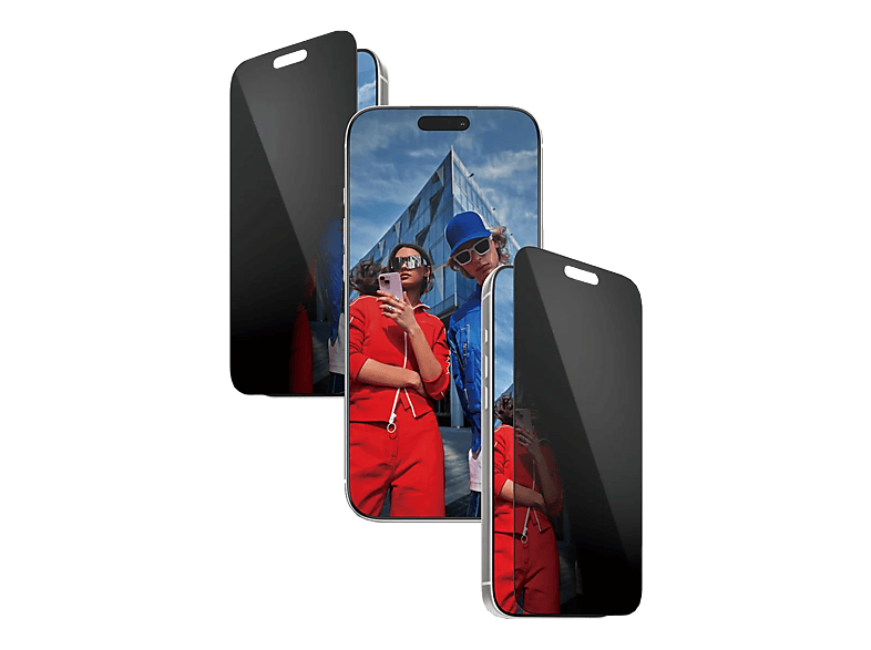 PANZERGLASS 2-Way Privacy Screen Protector Ultra-Wide Fit mit EasyAligner Displayschutzglas (für Apple iPhone 17 Pro Max)