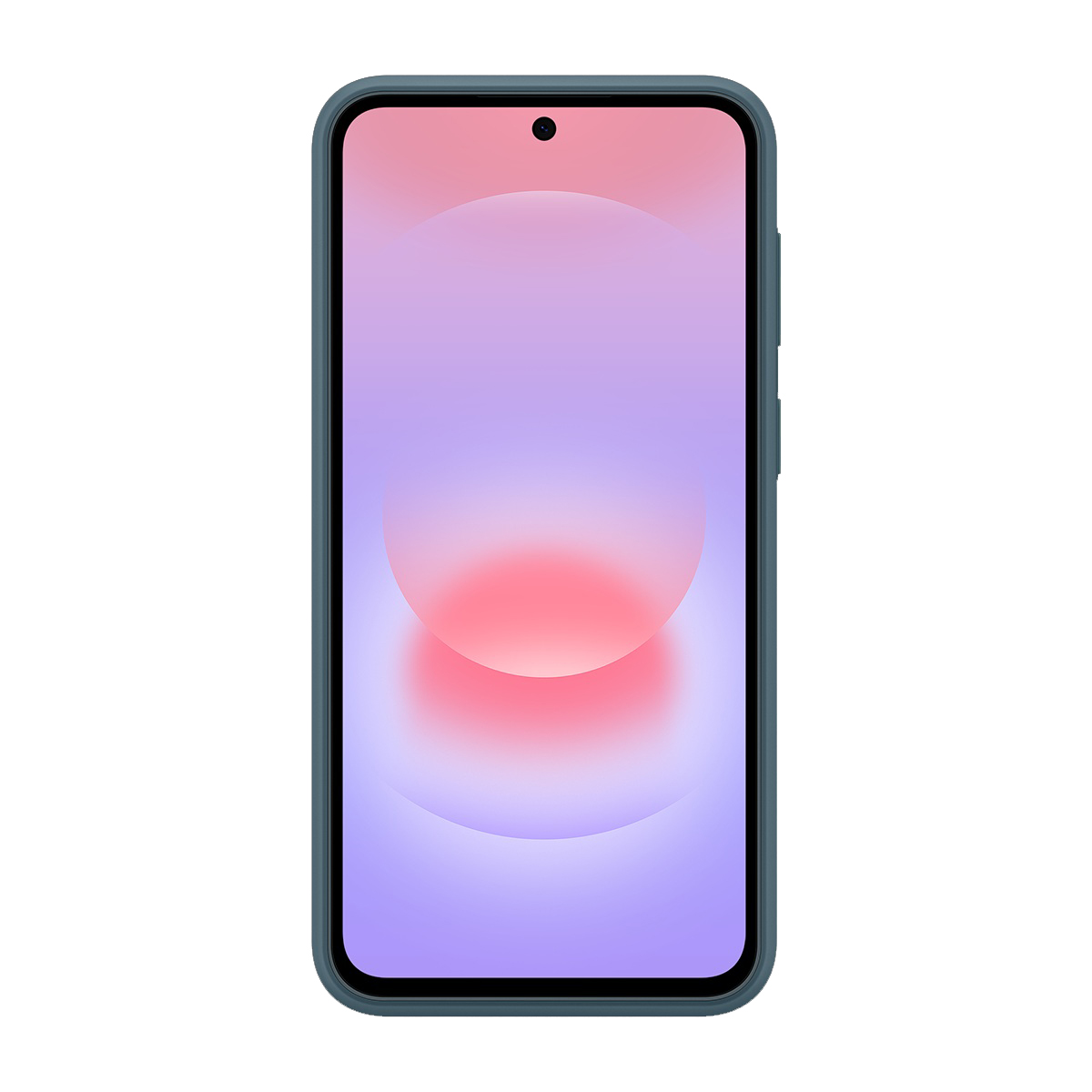 Renkli duvar kağıtlı koyu bir akıllı telefon. Solunda beyaz boşluk var.