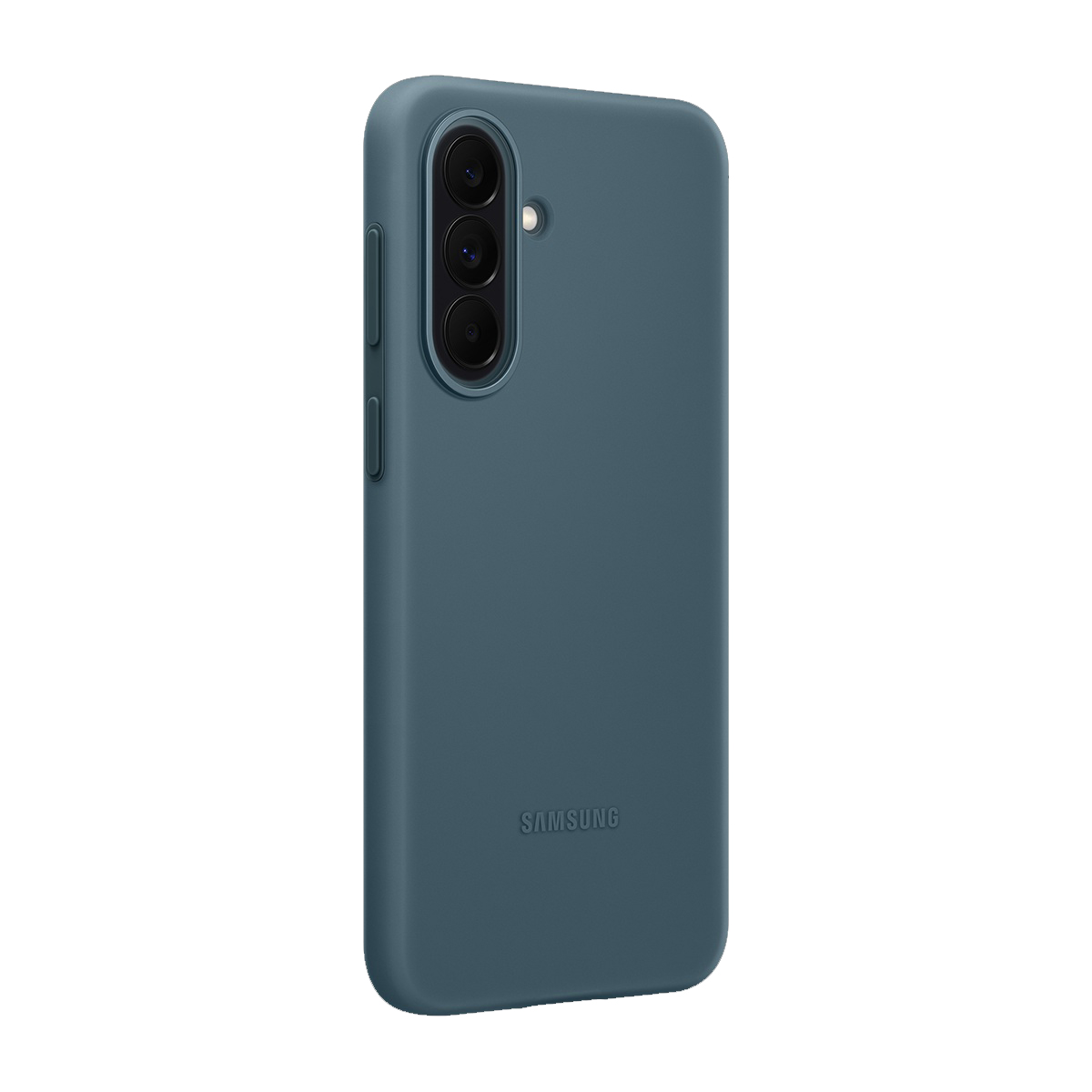 Üç kamera lensi ve Samsung logosu olan lacivert telefon kılıfı.