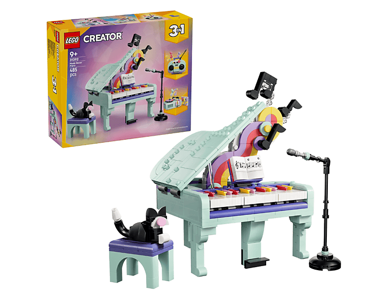 Lego Creator 3-in-1-Sets 31392 Deko-Klavier mit Katze Bausatz