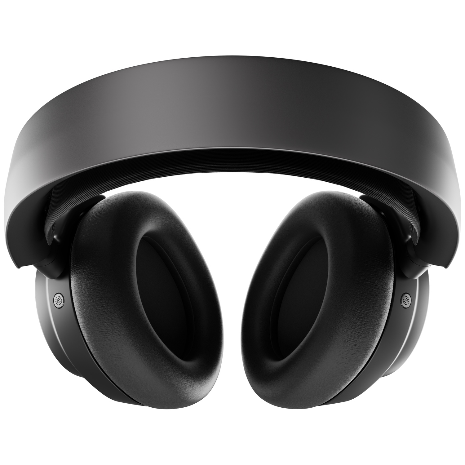 Casque circum-auriculaire noir avec coussinets rembourrés et arceau large.