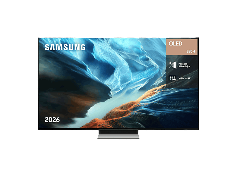 TV OLED 65" - Samsung TQ65S90HAEXXC, 4K, NQ4 AI Gen3 Processor, Smart TV, Tecnología Sin Reflejos, Full AI, Negro