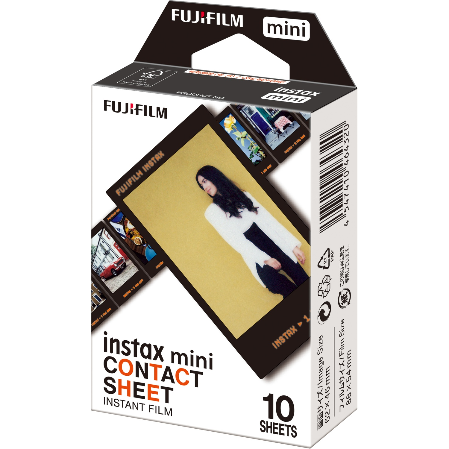 Verpakking Fujifilm Instax Mini Contact Sheet instant film, 10 vellen.
