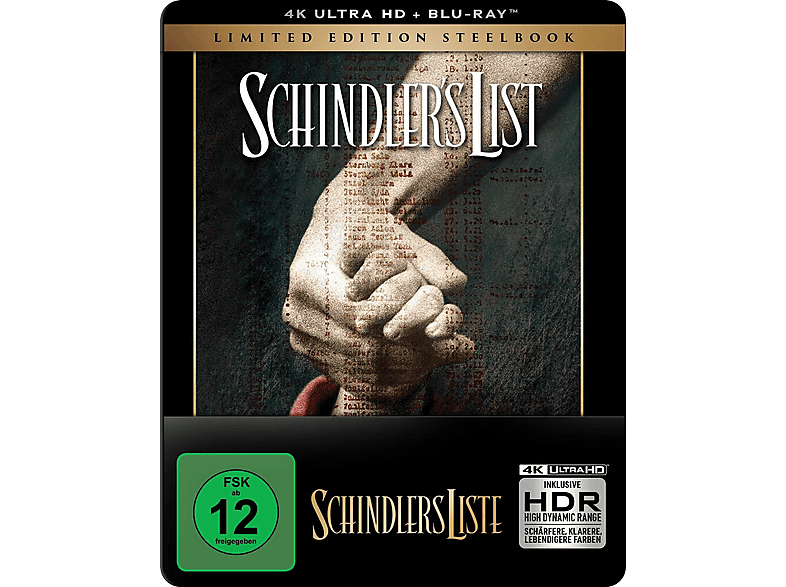 Schindlers Liste 4K Ultra HD Blu-ray + Blu-ray (FSK: 12)
