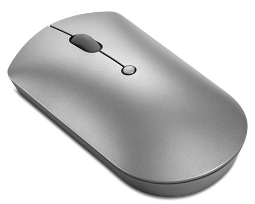 Eine silberne Computermaus mit Scrollrad und zwei Knöpfen.