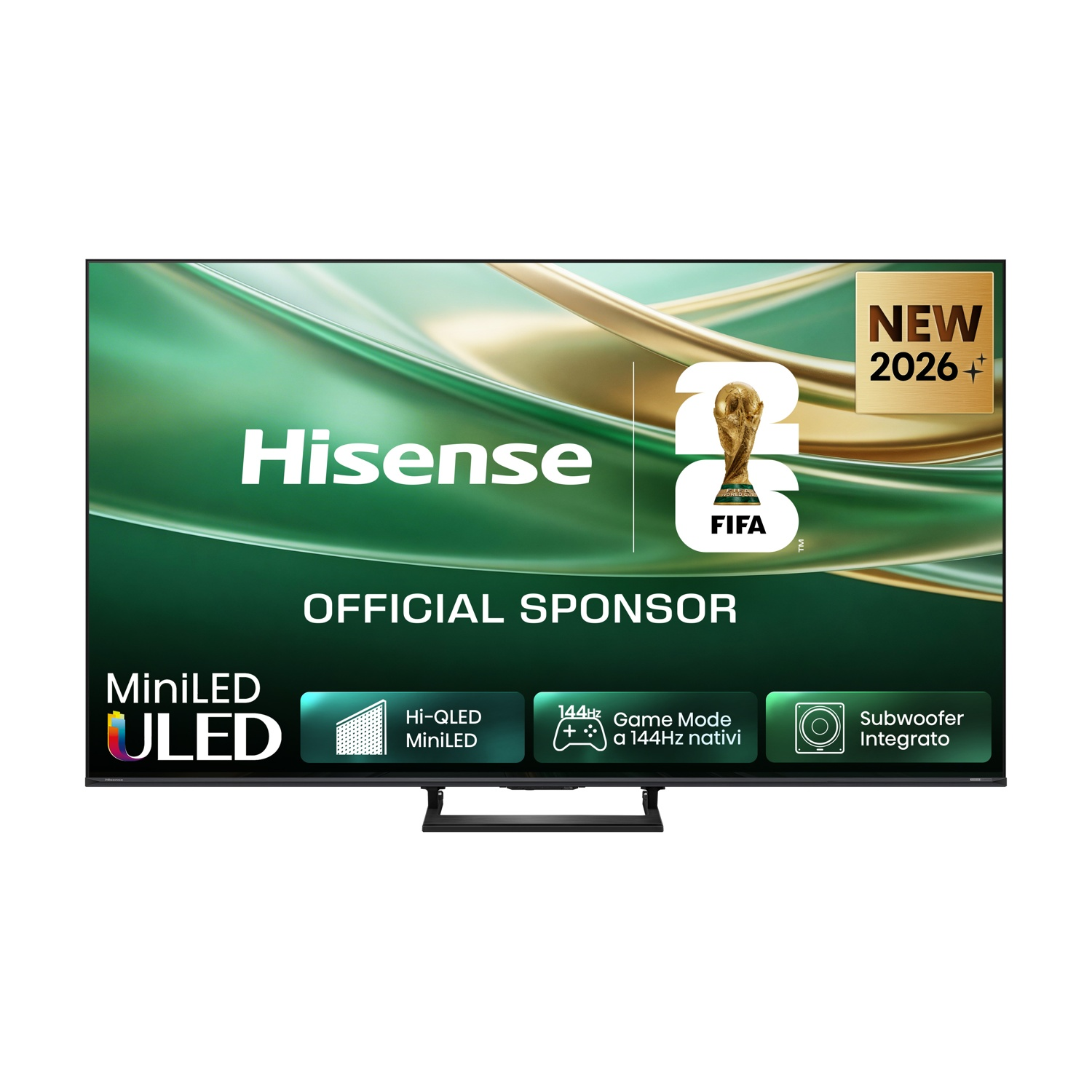 HISENSE 65Q8S, Smart TV MiniLED 144Hz 65" 4K, Dolby Atmos 2.1 By Devialet, Dolby Vision IQ, HDR10+, Native 144Hz Game Mode, VIDAA OS con 1000+ APP, Alexa built-in, lativù 4K, Wifi, Bluetooth