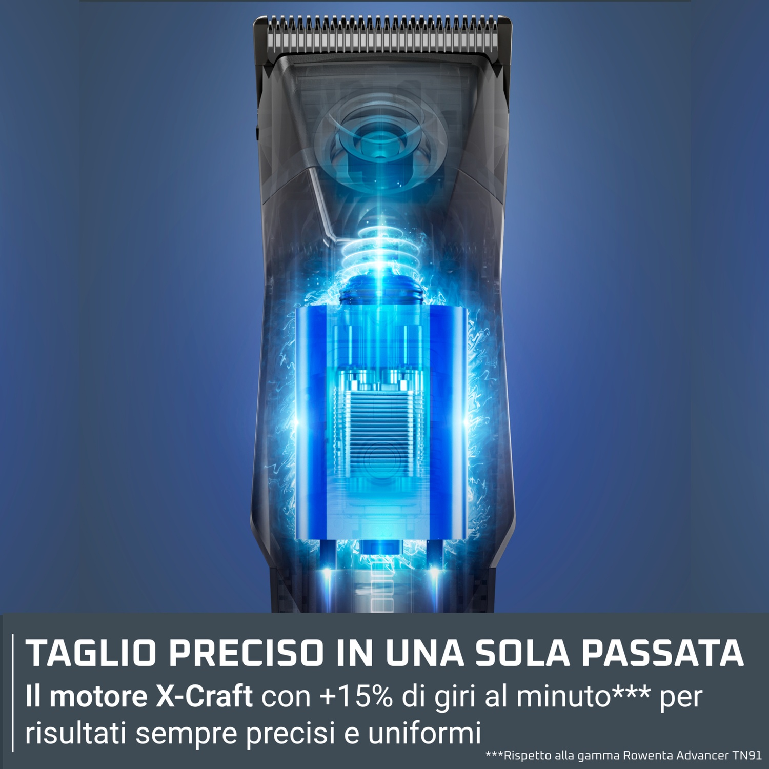 Un rifinitore di precisione con motore X-Craft illuminato per risultati uniformi.