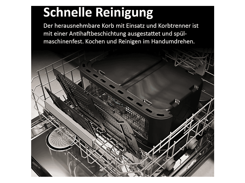 Haier HAF3ADW 011 I-Master Series 3 Flex Basket Heißluftfritteuse 11 l, 1500 Watt, Schwarz — Foto 5 von 5