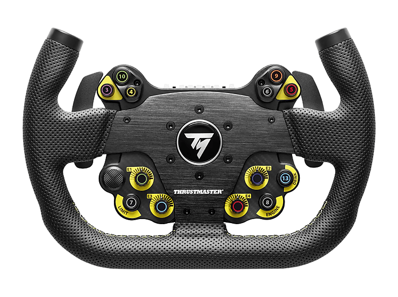 Volante - Thrustmaster EVO RACING 31U LEATHER, Negro y Amarillo
